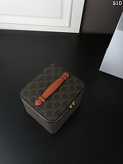 Celine Square Vanity Case In Triomple Calfskin - 18x15x14.5cm - 4