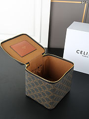 Celine Square Vanity Case In Triomple Calfskin - 18x15x14.5cm - 5