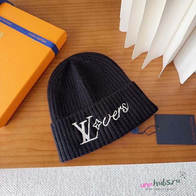 Louis Vuitton LV Black Beanie - 1