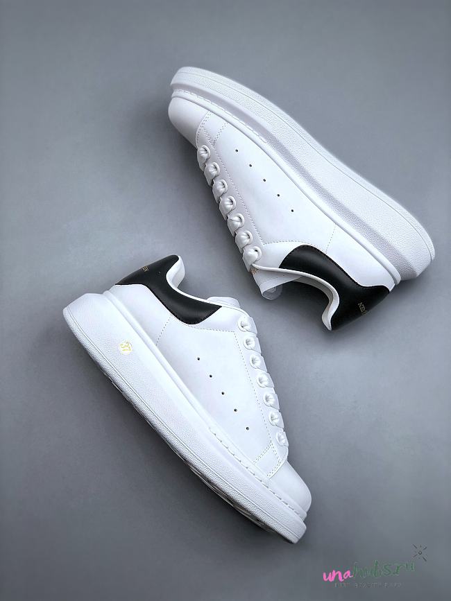 Alexander McQueen White Black leather Sneakers - 1
