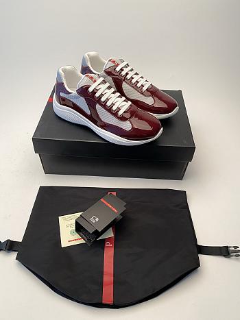 Prada America's Cup Red Wine Sneaker