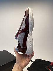 Prada America's Cup Red Wine Sneaker - 3
