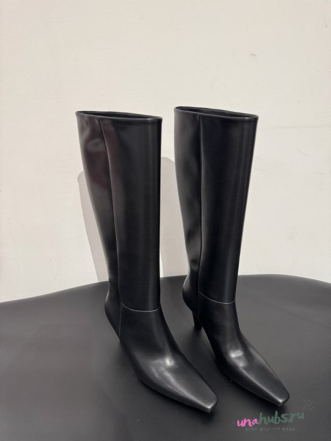 YSL JILL boots in smooth Black leather 7cm - 1