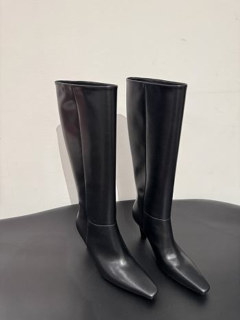 YSL JILL boots in smooth Black leather 7cm