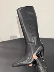 YSL JILL boots in smooth Black leather 7cm - 3