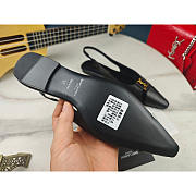 YSL Babylone Slingback Flats In Smooth Leather Black - 3