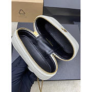 YSL Gaby Micro Vanity Bag In Lambskin White 12x8x4cm - 5