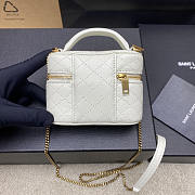 YSL Gaby Micro Vanity Bag In Lambskin White 12x8x4cm - 2