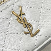 YSL Gaby Micro Vanity Bag In Lambskin White 12x8x4cm - 3