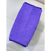 Chanel 25 Small Handbag Suede Gold Purple 30x26x14cm - 3