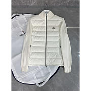 Moncler Padded Cotton Zip-Up Cardigan In White - 1
