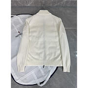 Moncler Padded Cotton Zip-Up Cardigan In White - 4