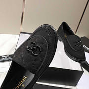 Chanel Turn Lock Loafers Denim Black - 2