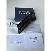 Dior Gravity Card Holder In Black Calfskin 10x8cm - 3