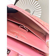 Chanel Medium Flap Bag Silver Hardware Pink 25cm - 5