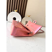 Chanel Medium Flap Bag Silver Hardware Pink 25cm - 4
