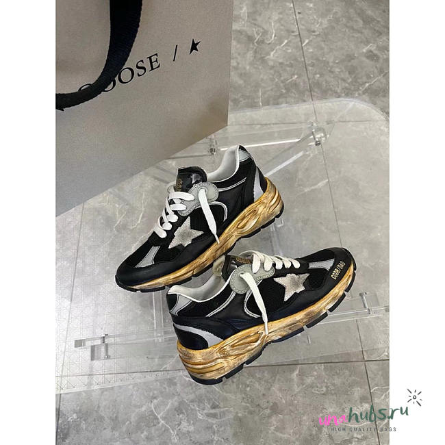 GGDB Dad-Star In Black Mesh And Nappa With Ice-Colored Star - 1