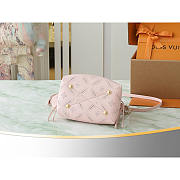 Louis Vuitton Bella Perforated Mahina Calfskin Pink 22x14x19cm - 3