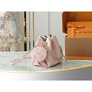Louis Vuitton Bella Perforated Mahina Calfskin Pink 22x14x19cm - 4