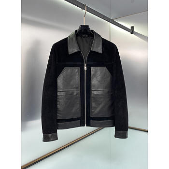 Louis Vuitton Monogram Mix Leather Workwear Blouson Black