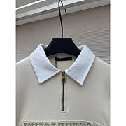Louis Vuitton Embellished Half Zip Sweatshirt Cotton Light Beige - 4
