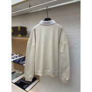Louis Vuitton Embellished Half Zip Sweatshirt Cotton Light Beige - 3