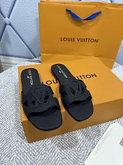 Louis Vuitton Isola Black Flat Mule - 1