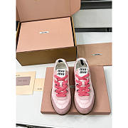 Miu Miu Pink Tyre Technical Fabric And Suede Sneakers - 4