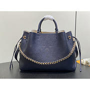 Louis Vuitton Bella Tote Mahina In Navy 32x23x13cm - 1