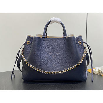 Louis Vuitton Bella Tote Mahina In Navy 32x23x13cm