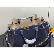 Louis Vuitton Bella Tote Mahina In Navy 32x23x13cm - 5