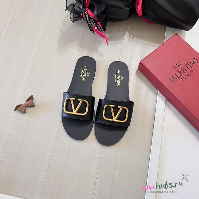 Valentino Vlogo Signature Slide Sandal Cowhide - 1