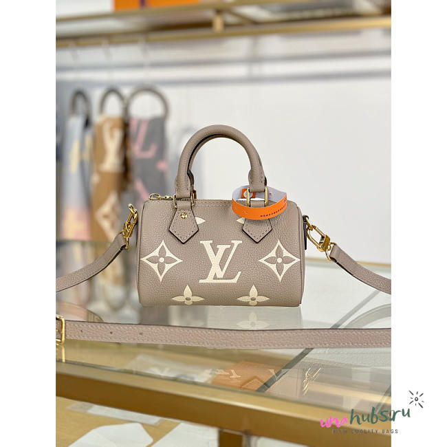 Louis Vuitton Nano Speedy Monogram Grey 16x10x7.5cm - 1