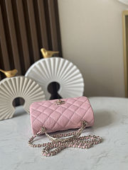 Chanel Handle Flap Bag Pink Caviar 18x12x6.5cm - 2