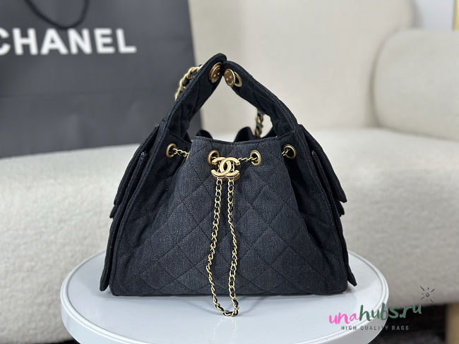 Chanel 25 Small Handbag Denim 30x26x14cm - 1