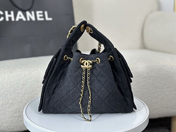 Chanel 25 Small Handbag Denim 30x26x14cm
