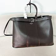 Prada Buckle leather tote bag in brown 48x34x18cm - 1