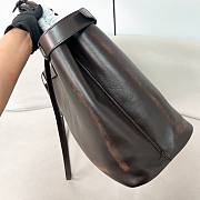 Prada Buckle leather tote bag in brown 48x34x18cm - 2