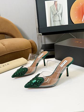 Alaia Green Heels 8.5cm