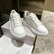 Jimmy Choo Diamond Maxi F II  White Sneaker  - 4