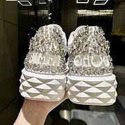 Jimmy Choo Diamond Maxi F II  White Sneaker  - 2