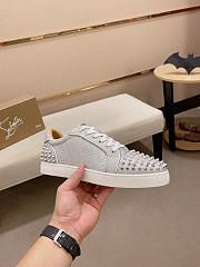Christian Louboutin Silver Glitter Sneakers - 4