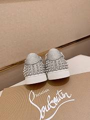 Christian Louboutin Silver Glitter Sneakers - 2