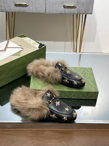 Gucci Princetown Fur-Lined Loafers