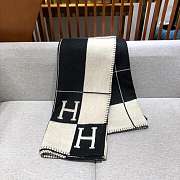 Hermes Avalon III throw Black blanket 170x135cm - 2