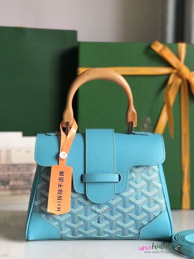 Goyard Mini Saigon Souple Top Handle Blue 20x15x7.5cm - 1