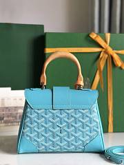 Goyard Mini Saigon Souple Top Handle Blue 20x15x7.5cm - 5