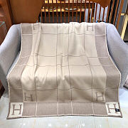 Hermes Avalon III throw blanket Beige 170x135cm - 3