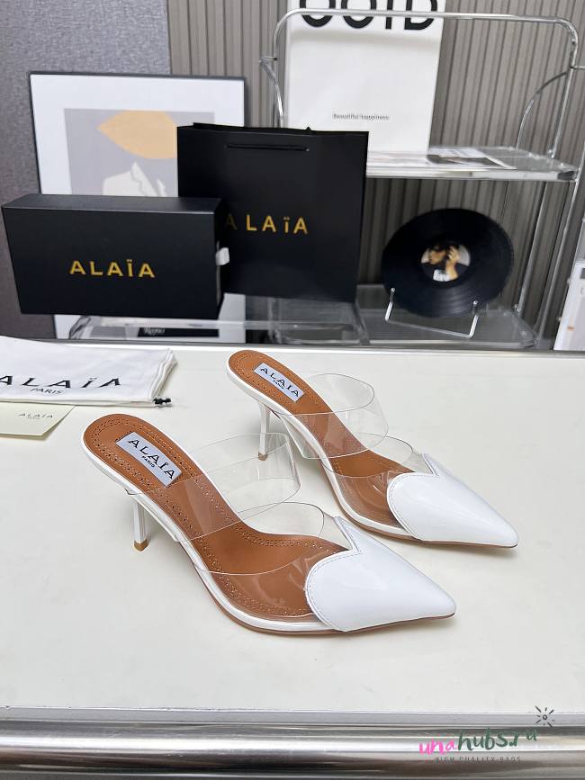 Alaia Black White Heels 8.5cm - 1