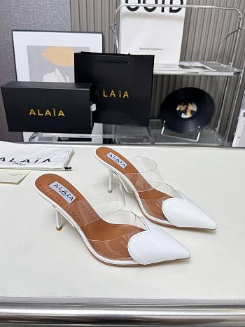 Alaia Black White Heels 8.5cm